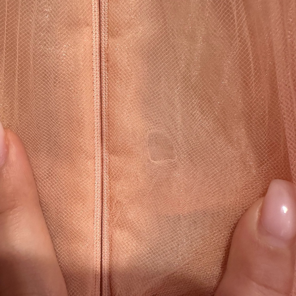 GIAMBATTISTA VALLI X H&M PEACH TULLE GOWN SIZE 34 - Picture 9 of 9